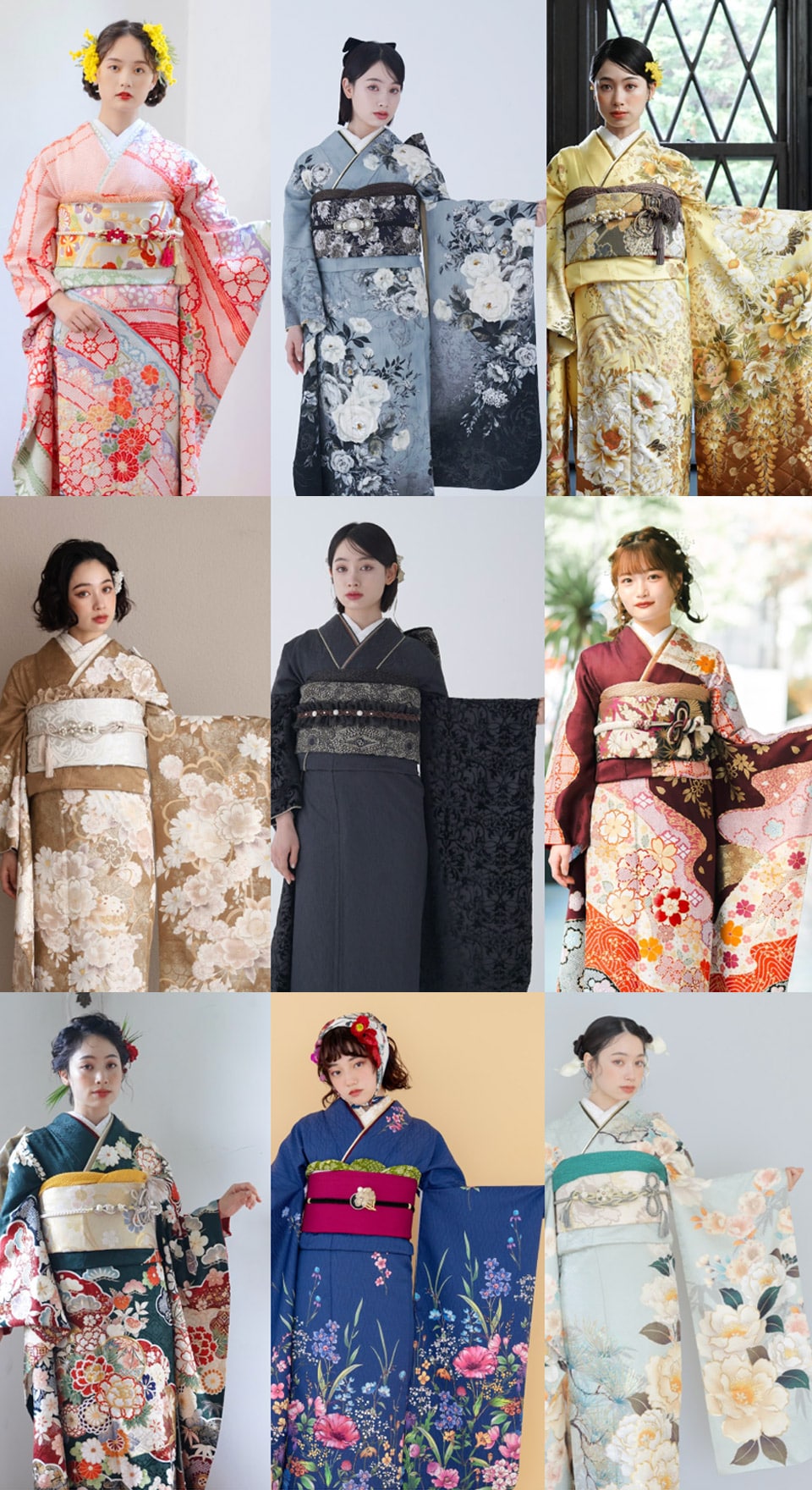 新作振袖の展示会。最旬の新作振袖が勢ぞろい