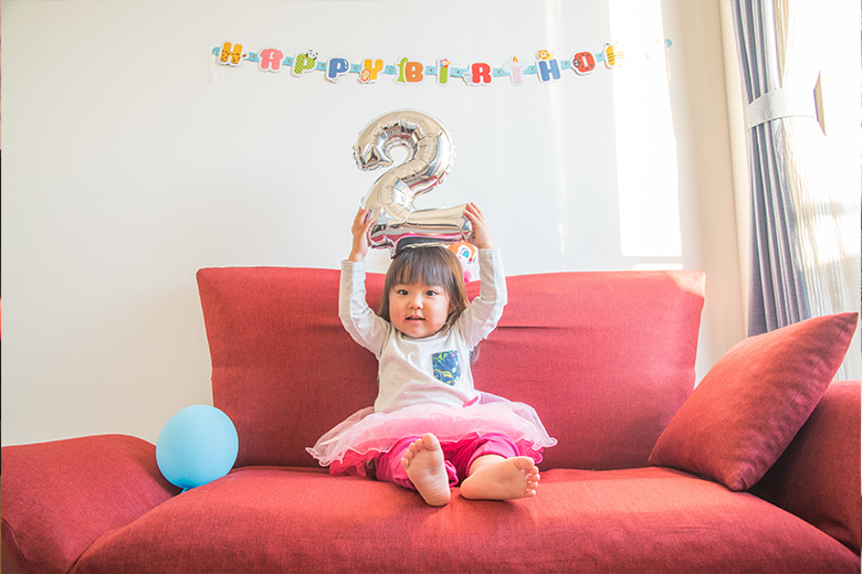 2歳誕生日写真
