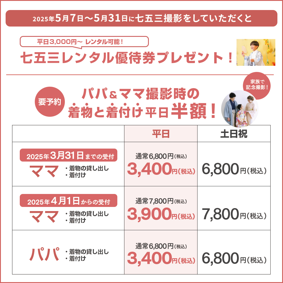 お参りレンタル優待券プレゼント