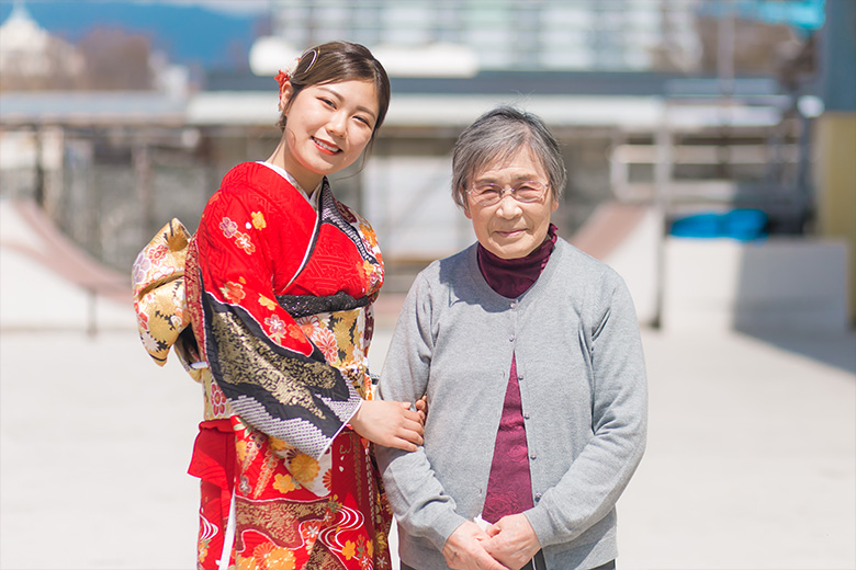 成人式家族写真