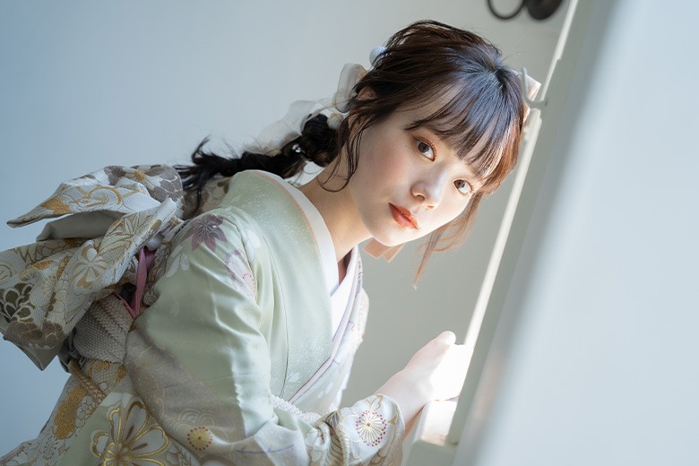 成人式　ロングヘア