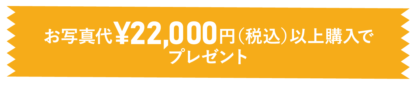 お写真代22,000円(税込)以上でプレゼント！