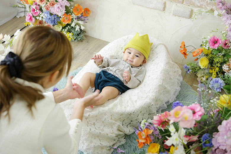 赤ちゃんの笑顔写真