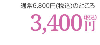 3,400円(税込)