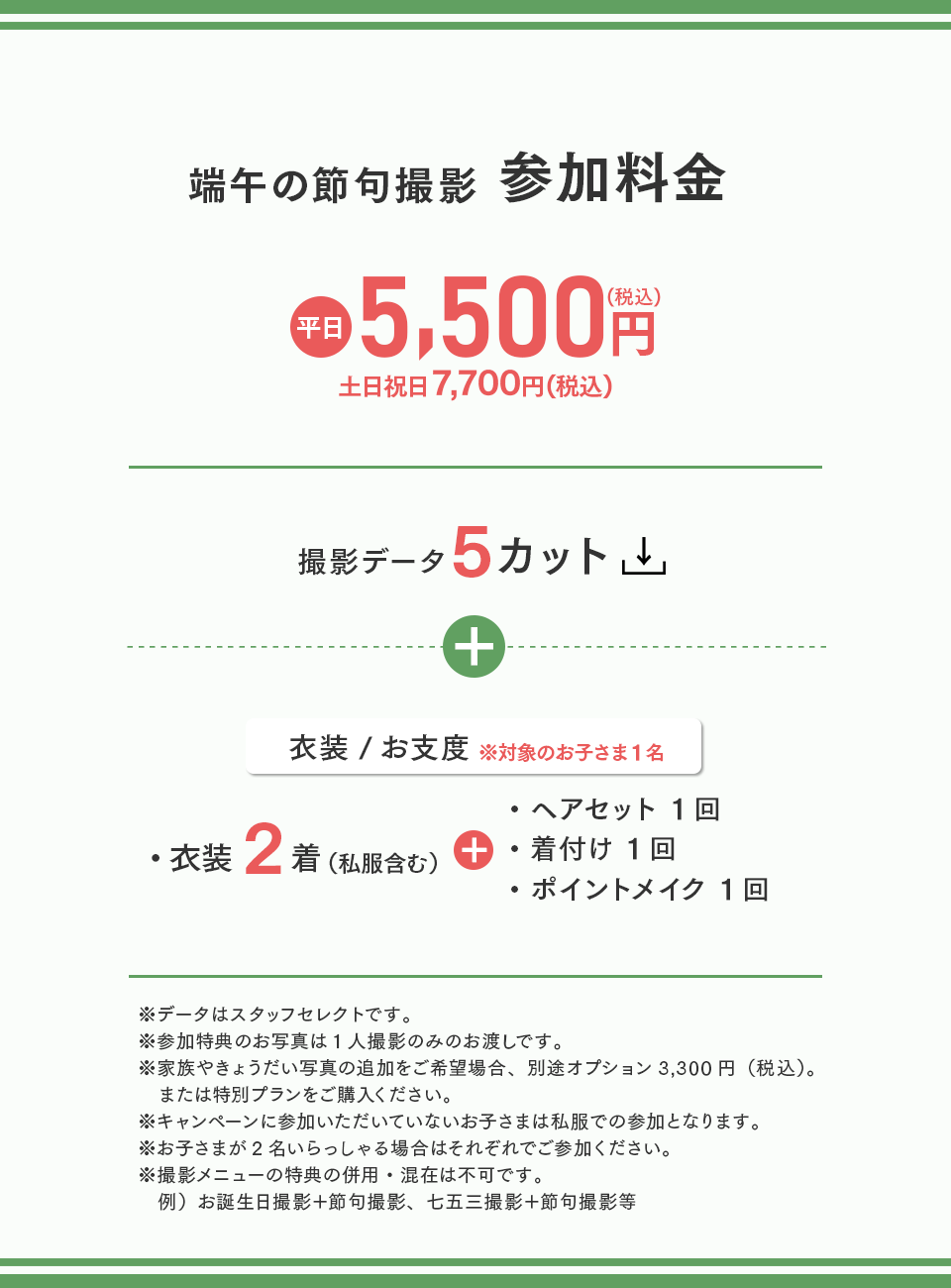 撮影プラン